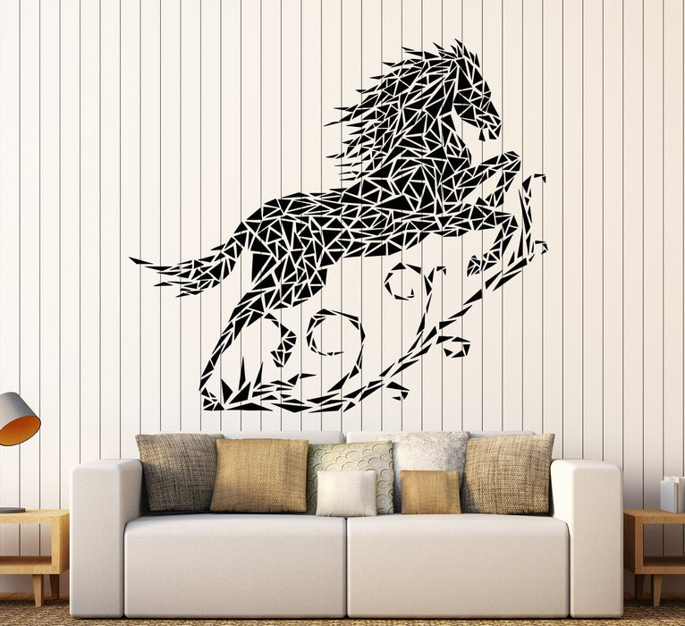Vinyl Wall Decal Abstract Geometric Horse Pet Animal Art Decor Stickers Unique Gift (1933ig)