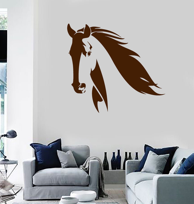 Vinyl Wall Decal Beautiful Horse Head Animal Art Stickers Mural Unique Gift (ig4148)