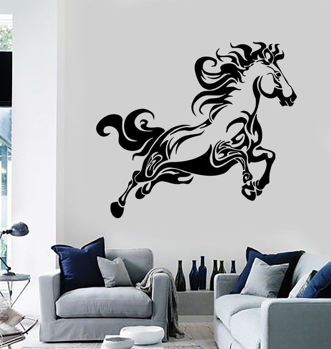 Wall Stickers Vinyl Decal Horse Racing Tribal Animal Unique Gift (ig147)