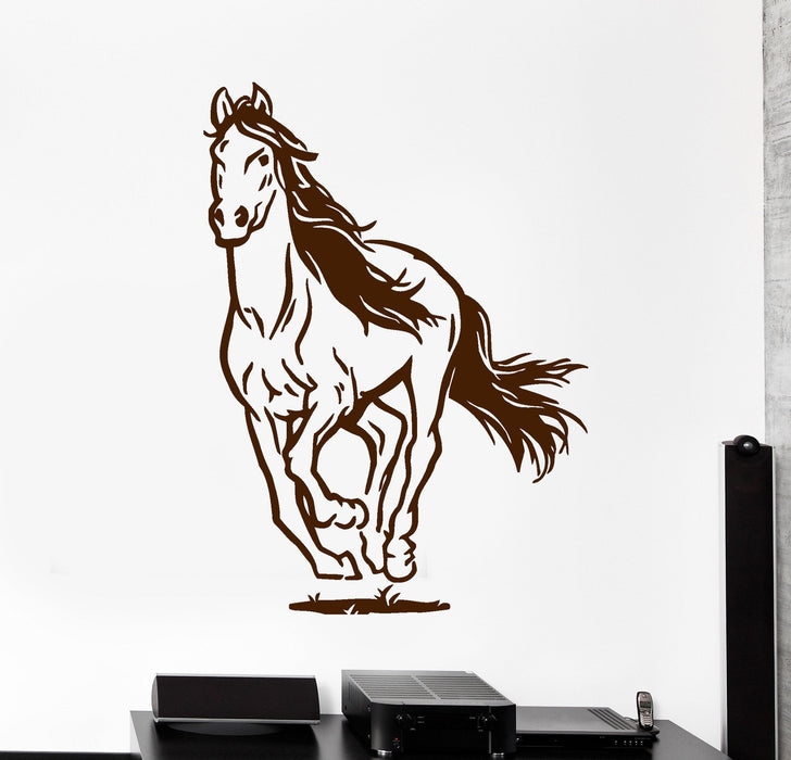 Wall Stickers Vinyl Decal Horse Racing Beautiful Animal Cool Decor Unique Gift (ig509)
