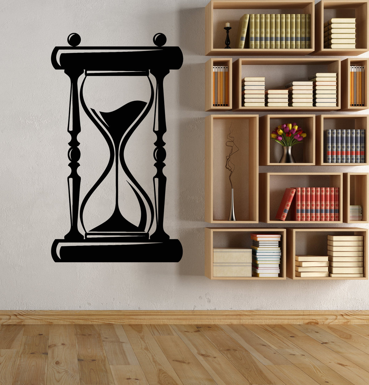 Vinyl Wall Decal Hourglass Sandglass Vintage Watch Stickers (2295ig ...