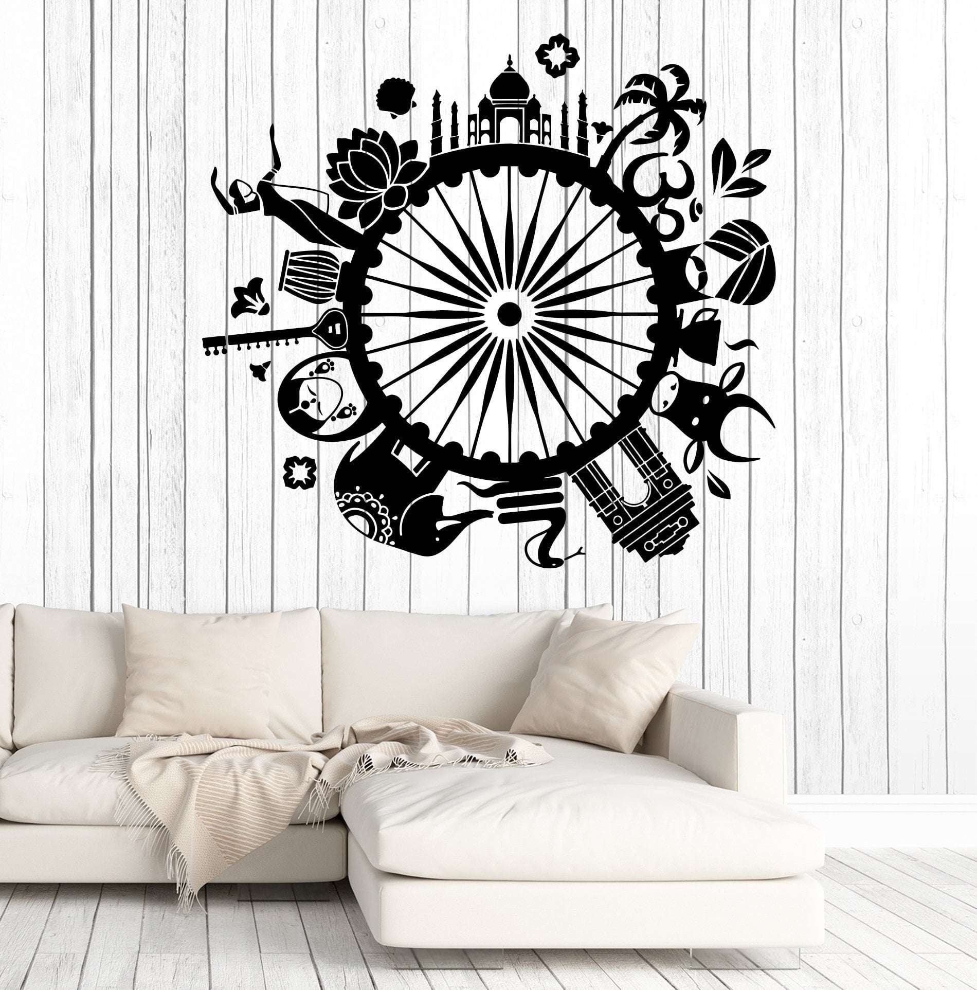 Vinyl Wall Decal India Culture Travel Hinduism Hindu Stickers Unique G ...
