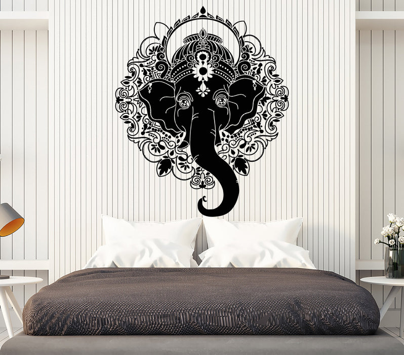 Vinyl Wall Decal India Ganesha Elephant God Hindu Hinduism Stickers Unique Gift (1291ig)