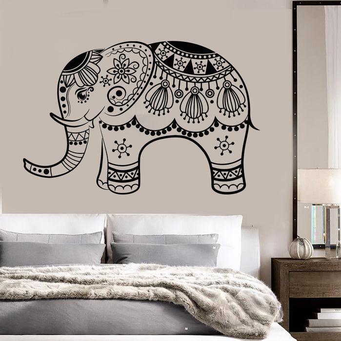 Vinyl Wall Decal India Elephant God Hinduism Bedroom Design Stickers Unique Gift (765ig)