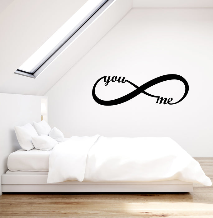 Vinyl Wall Decal Infinity Symbol You and Me Love Romantic Decor Stickers (3773ig)