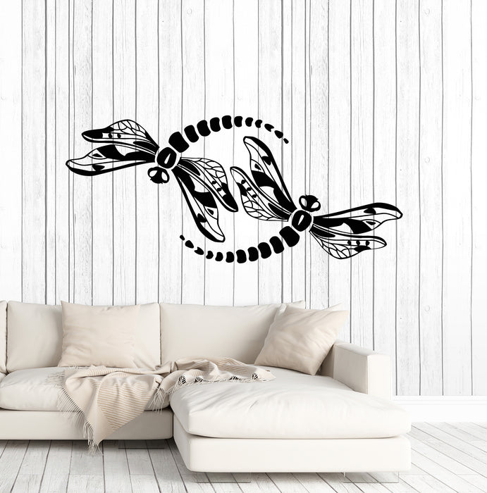 Виниловые наклейки на стену Абстрактные наклейки с изображением стрекоз и насекомых (3495ig)