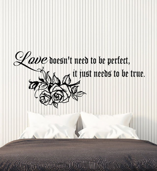 Vinyl Wall Decal Stickers Quote Words Inspiring About Perfect True Love Letters 2911ig (22.5 in x 10 in)