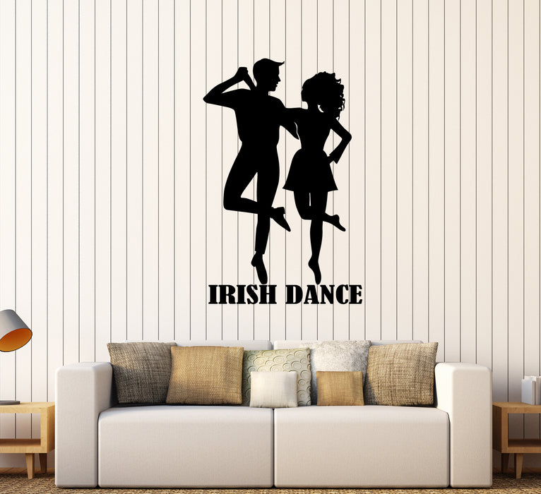 Vinyl Wall Decal Irish Dance Studio School Dancers Stickers (3154ig)