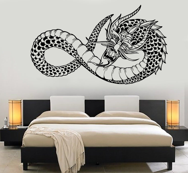 Vinyl Wall Decal Japanese Dragon Fantasy Asian Style Stickers Unique Gift (1544ig)
