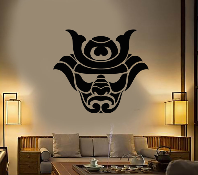 Vinyl Wall Decal Asian Style Japanese Samurai Mask Stickers (2699ig)