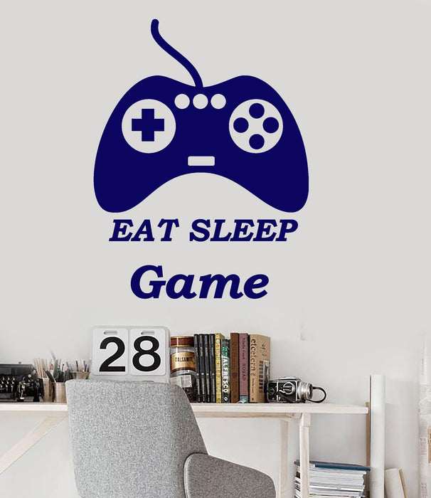 Vinyl Wall Decal Joystick Gaming Quote Video Game Stickers Unique Gift (ig4020)