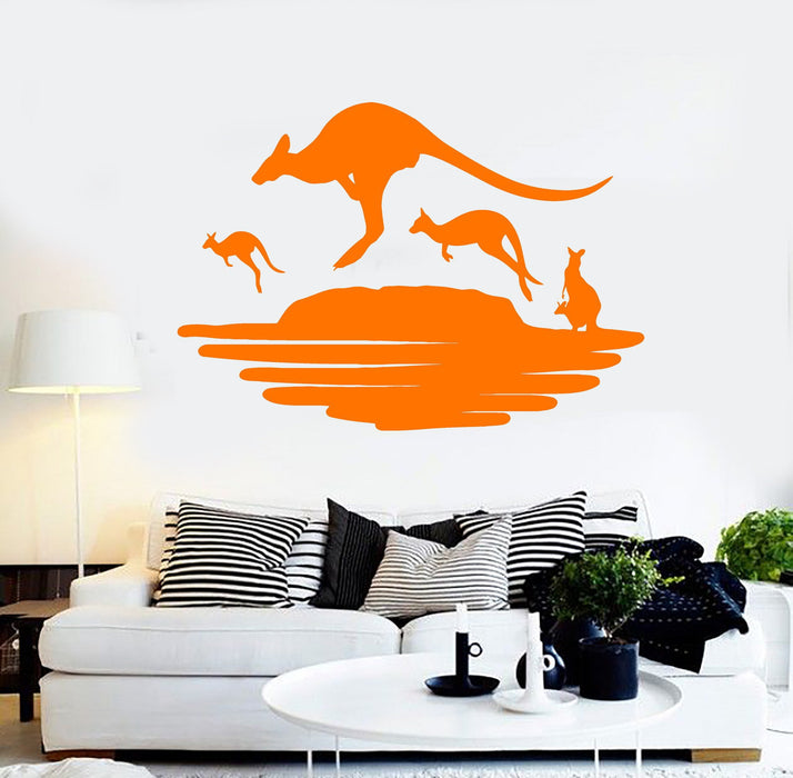 Vinyl Wall Decal Kangaroos Australian Animals Room Decor Stickers Unique Gift (ig4097)