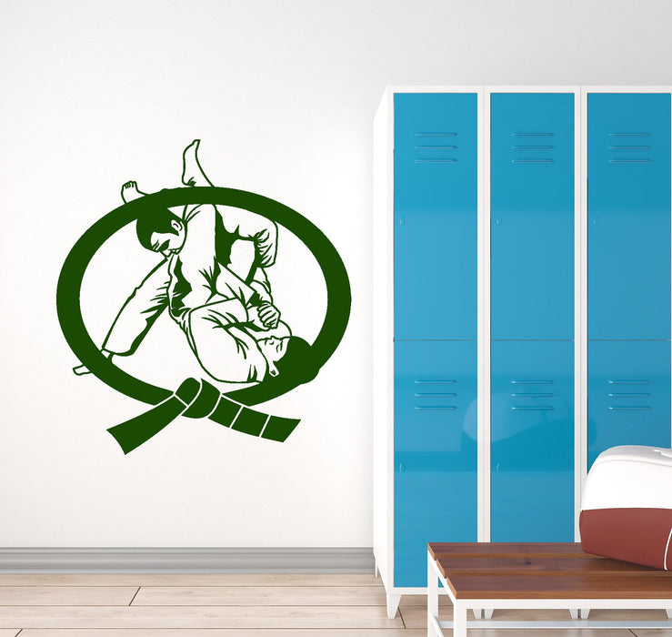 Vinyl Wall Decal Karate Belt Boys Martial Arts Fighter Fight Stickers (2566ig)
