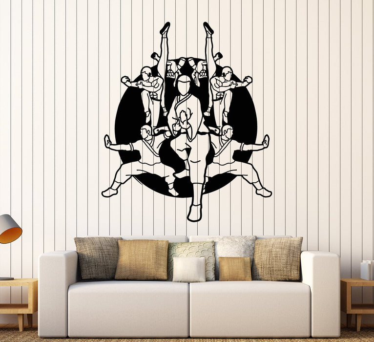 Autocollant mural en vinyle pour combattants de l'école de karaté, arts martiaux orientaux, sports (2624ig)