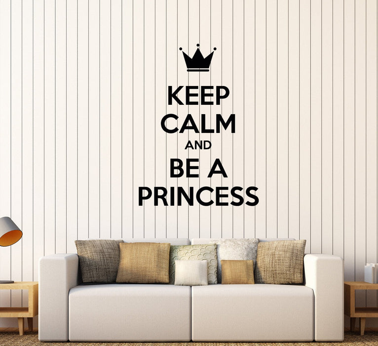 Vinyl Wall Decal Quote Princess Lady Woman Girl Room Stickers Mural Unique Gift (433ig)