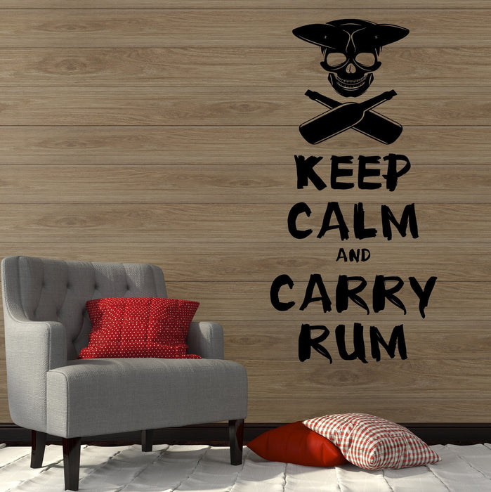 Vinyl Wall Decal Pirate Quote Corsair Alcohol Gift for Man Stickers Unique Gift (291ig)