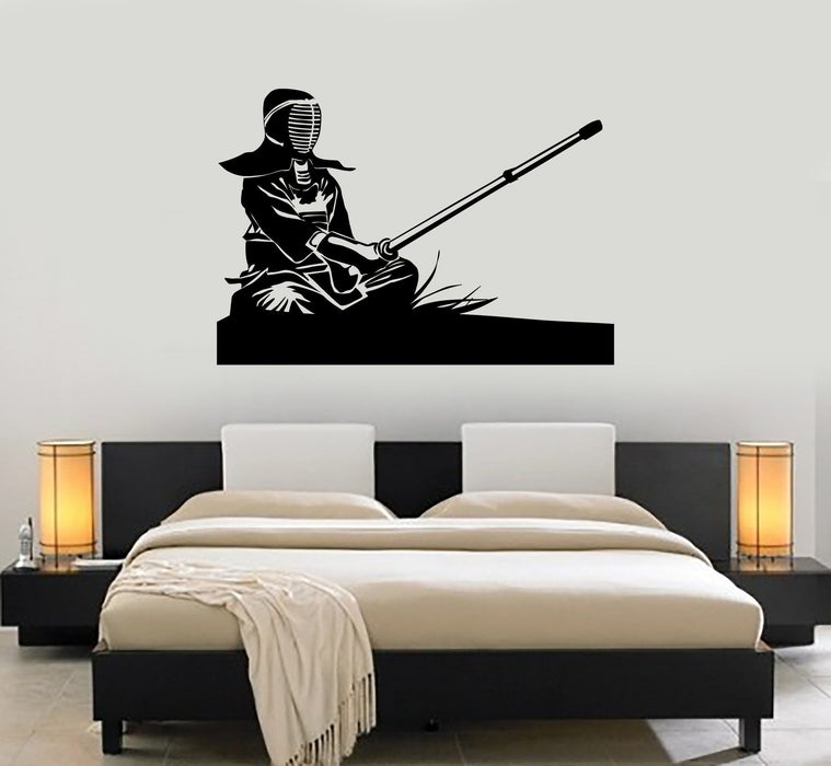 Vinyl Wall Decal Kendo Warrior Japanese Sport Stickers Unique Gift (ig4114)