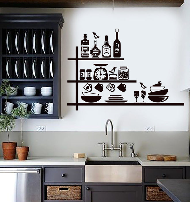 Autocollant mural en vinyle pour cuisine, bar, ustensiles de cuisine pour chef, autocollants muraux, cadeau unique (ig4352)