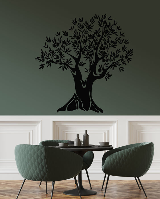 Vinyl Wall Decal Nature Olive Tree Kitchen Decor Branch Leaves Stickers (3123ig)