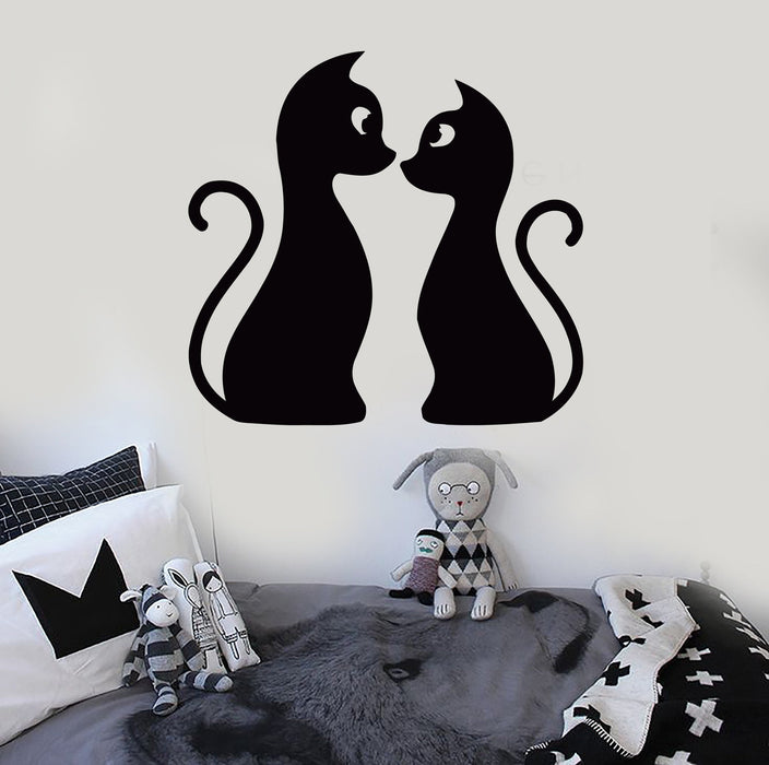 Vinyl Wall Decal Cat Kitten Pets Love Girl Room Art Decor Mural Stickers Unique Gift (ig033)