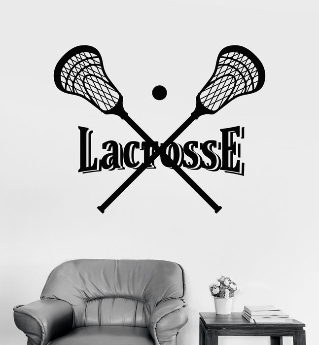 Autocollant mural en vinyle pour joueur de crosse et de balle - Cadeau unique (ig4062)