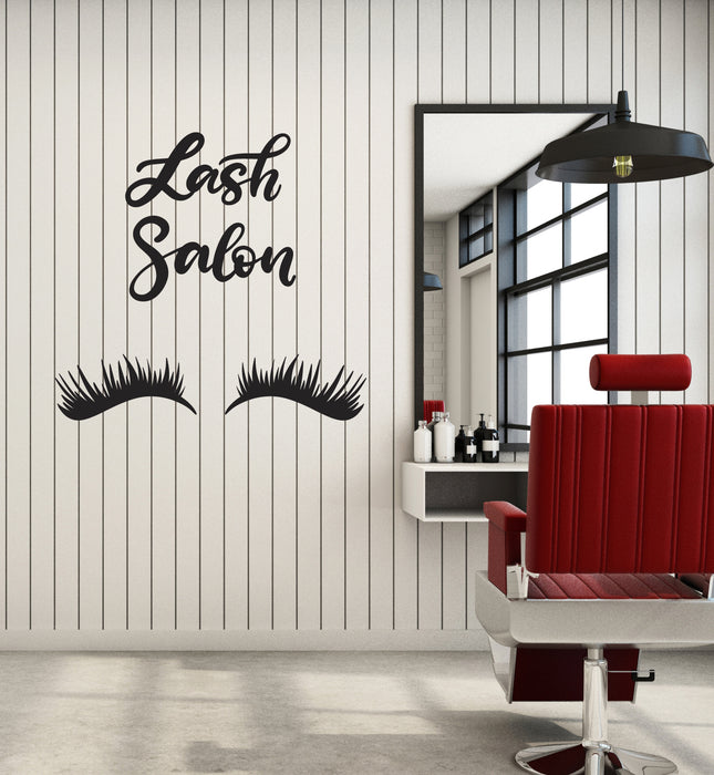 Vinyl Wall Decal Beauty Salon Eyelash Extensions Stickers (4056ig)