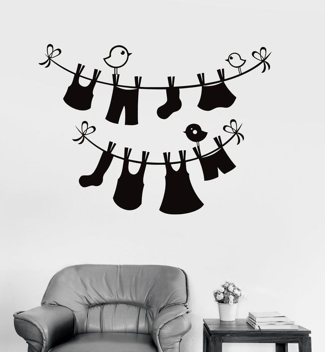 Vinyl Wall Decal Laundry Service Room Wash Things Stickers Unique Gift (ig3918)