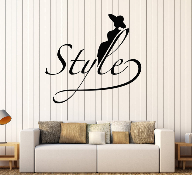 Vinyl Wall Decal Style Beauty Salon Hair Girl Room Woman Stickers Mural Unique Gift (090ig)