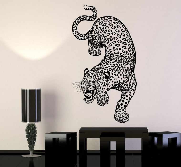 Vinyl Wall Decal Leopard Predator Animal Big Cat Zoo Stickers Unique Gift (1146ig)
