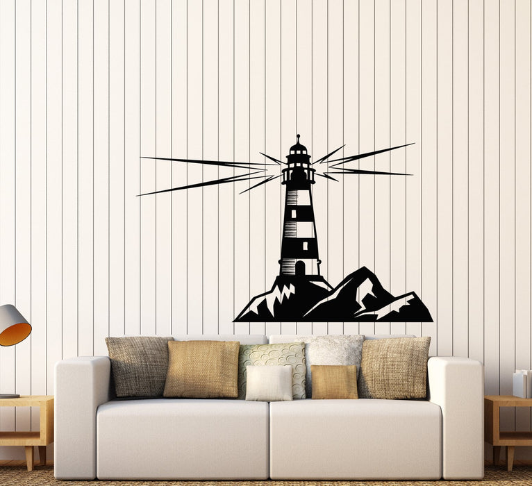 Vinyl Wall Decal Lighthouse Nautical For Sailor Sea Ocean Style Stickers (3078ig)