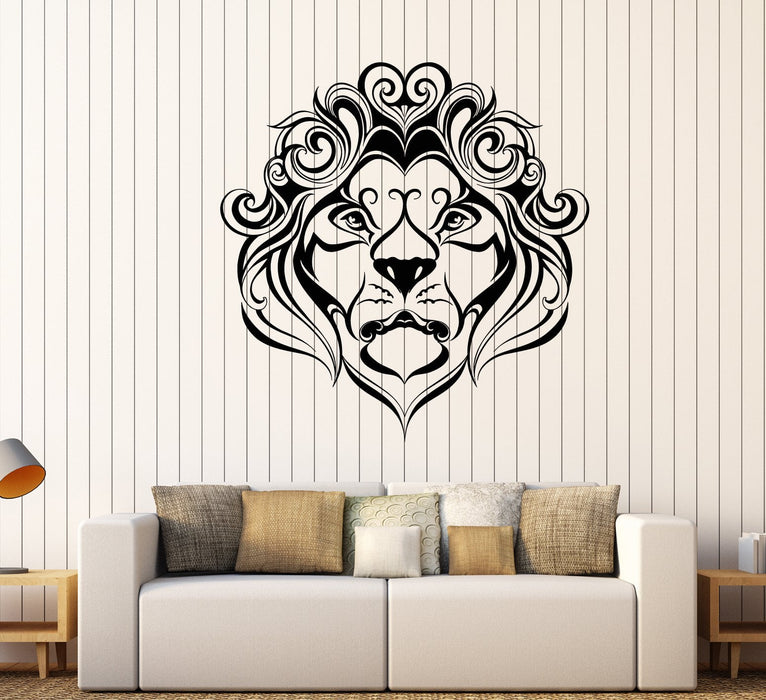 Vinyl Wall Decal Lion King African Animal Head Art Decor Stickers Unique Gift (1713ig)