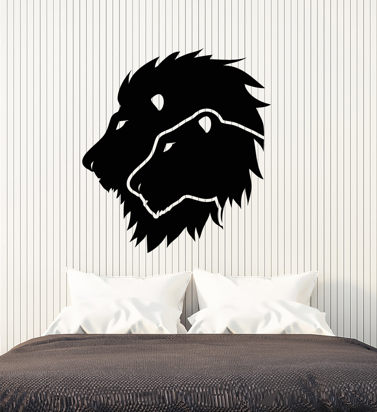 Vinyl Wall Decal Lion And Lioness African Animals Big Cats Stickers (3 ...