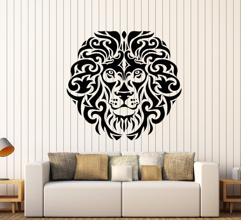 Vinyl Wall Decal Abstract African King Animal Lion Head Predator Stickers (2950ig)