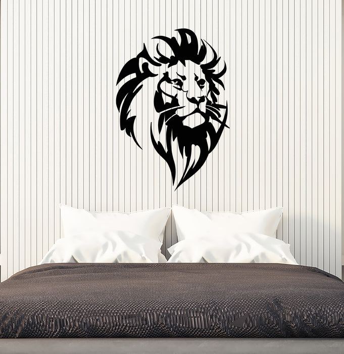 Vinyl Wall Decal Abstract Lion King Head African Predator Stickers (3874ig)