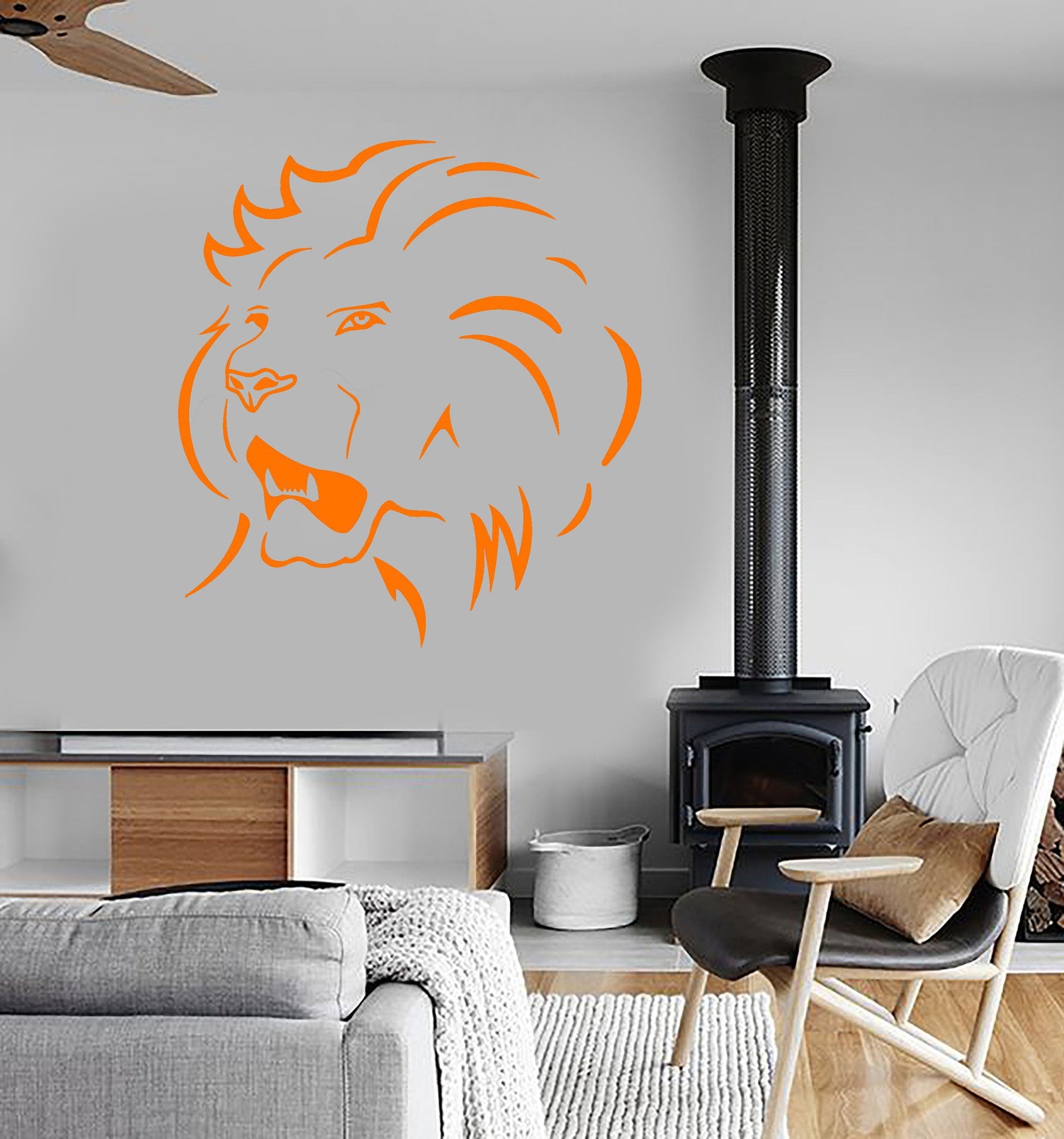 Wall Stickers Vinyl Decal Lion Animal Predator Power Decor Mural Uniqu ...