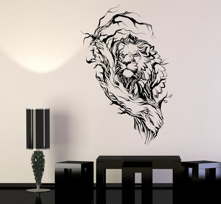 Vinyl Wall Decal African Animals Lion King Nature Landscape Stickers Unique Gift (1441ig)