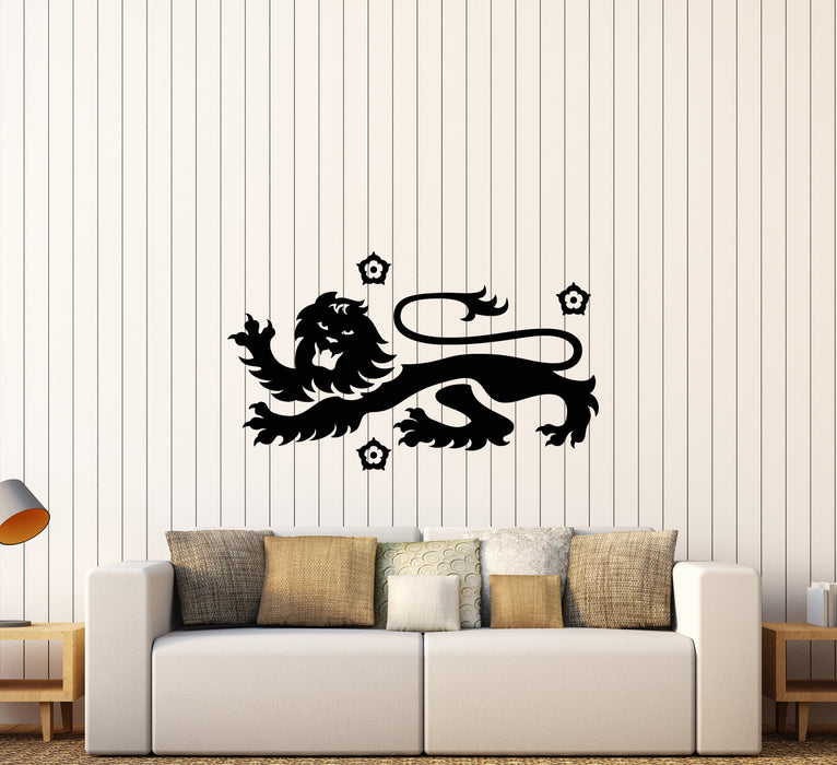 Vinyl Wall Decal Celtic Ornament Lion Animal Flowers Stickers (3644ig)