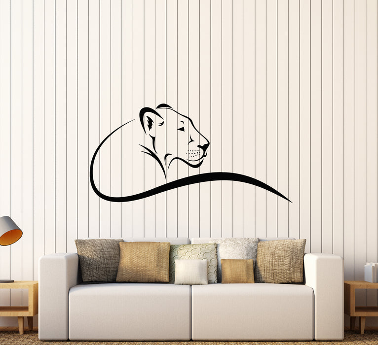 Vinyl Wall Decal Abstract Lioness Big African Cat Predator Stickers (3388ig)