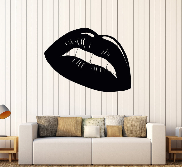 Vinyl Wall Decal Sexy Lips Girl Room Beauty Shop Salon Stickers Mural Unique Gift (612ig)