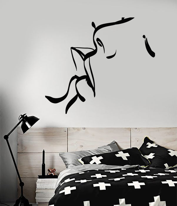 Vinyl Wall Decal Abstract Kissing Man Woman Lips Love Stickers (2414ig)