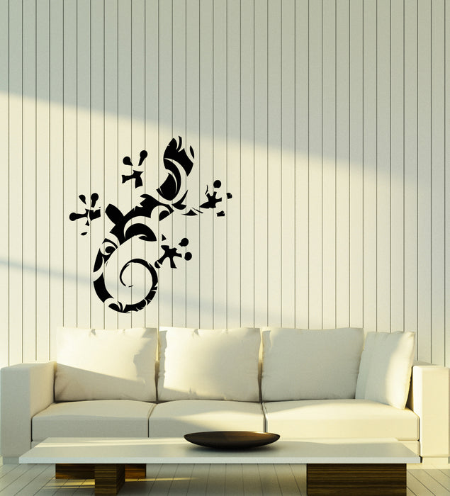 Vinyl Wall Decal Gecko Lizard Tropical Animal Abstract Ornament Stickers (4179ig)