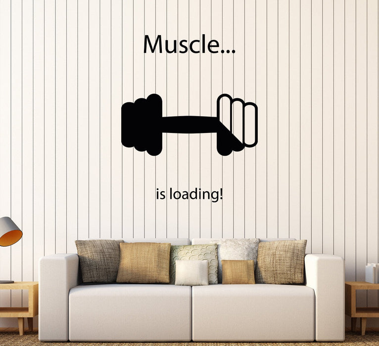 Vinyl Wall Decal Dumbbell Gym Quote Fitness Club Sports Stickers Unique Gift (409ig)