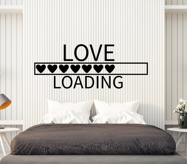 Vinyl Wall Decal Love Download Loading Romance Bedroom Decor Stickers Unique Gift (1470ig)