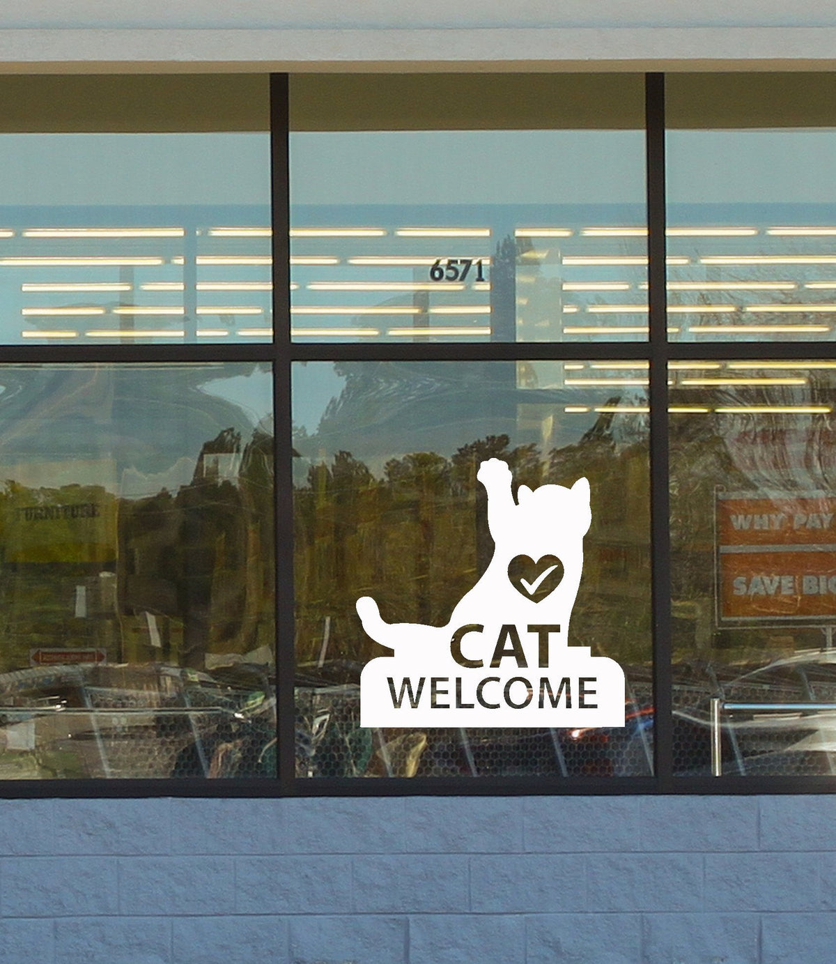 Vinyl Wall Decal Cat Logo Welcome Veterinary Clinic Pet Shop Stickers ...