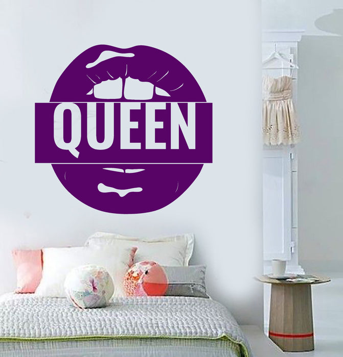 Vinyl Wall Decal Logo Queen Sexy Lips For Girls Stickers (2575ig)