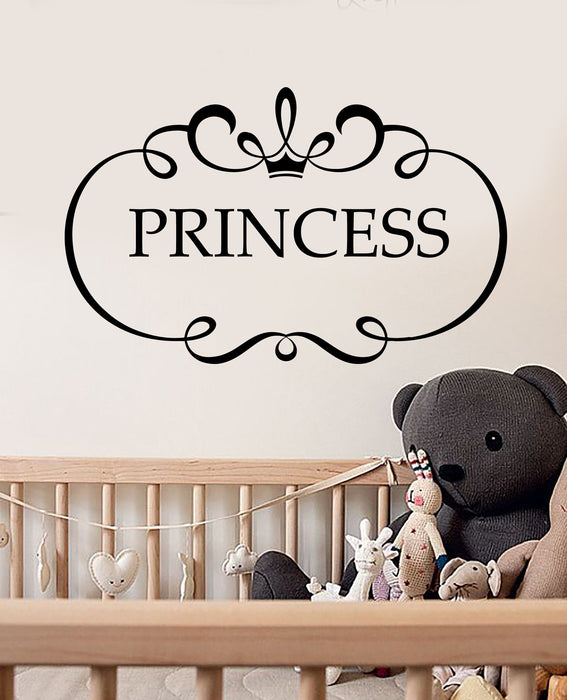 Vinyl Wall Decal Quote Word Logo For Little Princess Room Stickers (2988ig)