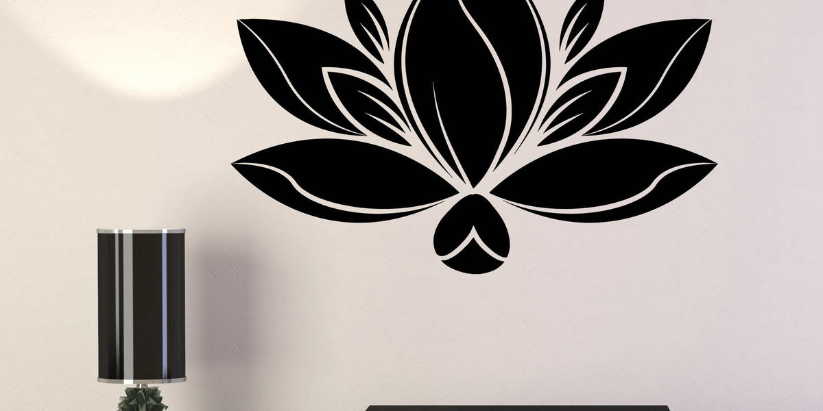 Vinyl Wall Decal Lotus Flower Meditation Yoga Spa Center Stickers Uniq ...