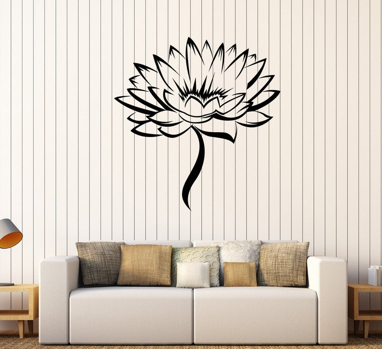 Vinyl Wall Decal Lotus Flower Blossom House Interior Stickers Mural Unique Gift (645ig)