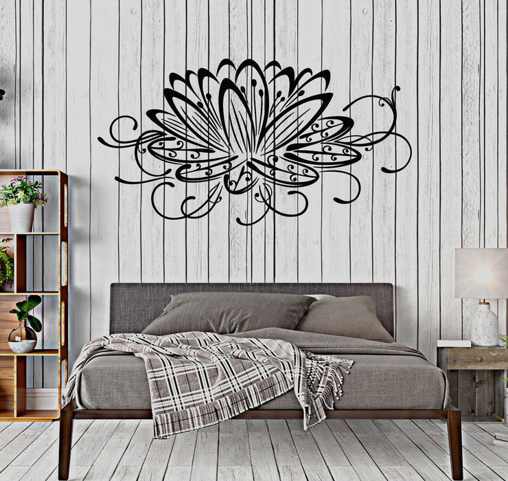 Vinyl Wall Decal Lotus Flower Water Lily Floral Art Stickers Unique Gift (643ig)