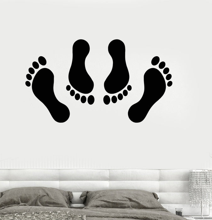Виниловые наклейки на стену следы для взрослых Декор Любовь Спальня Наклейки Уникальный подарок (ig3883)